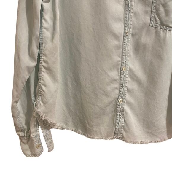 Zara Light Blue Chambray Button Down Shirt Sz M - Picture 8 of 12
